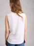 White Stuff Nora Texture Notch Vest Brilliant White
