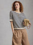 White Stuff Holly Pointelle Tee Ivory Multi