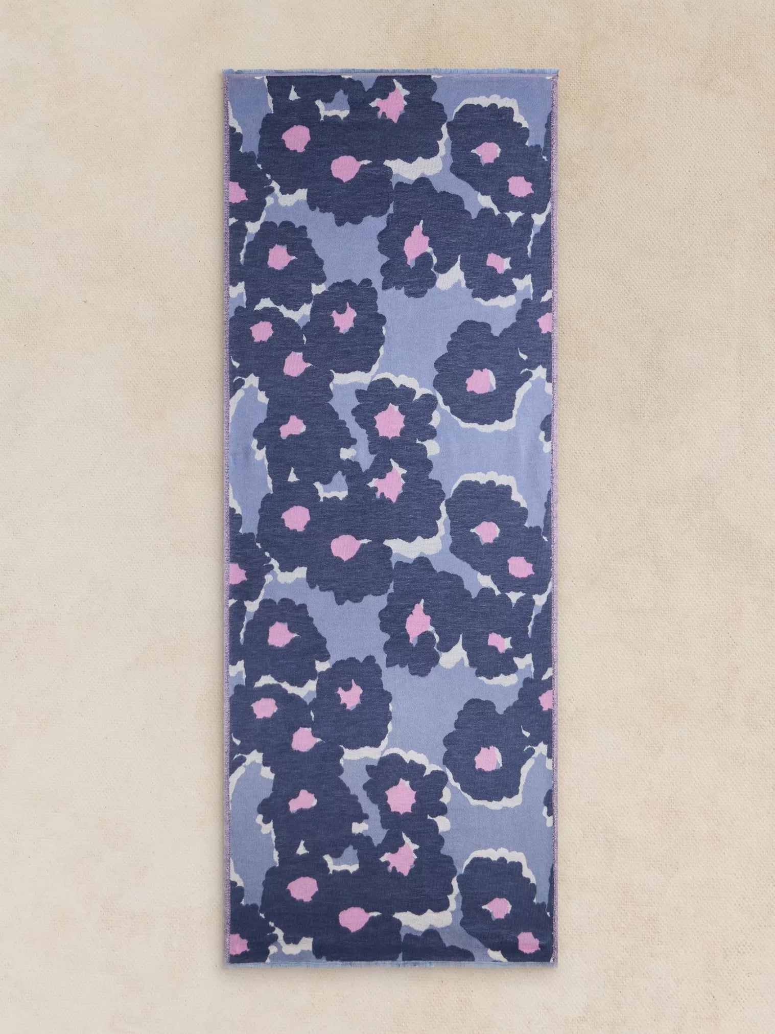 White Stuff Selma Midweight Scarf Blue Print