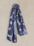 White Stuff Selma Midweight Scarf Blue Print