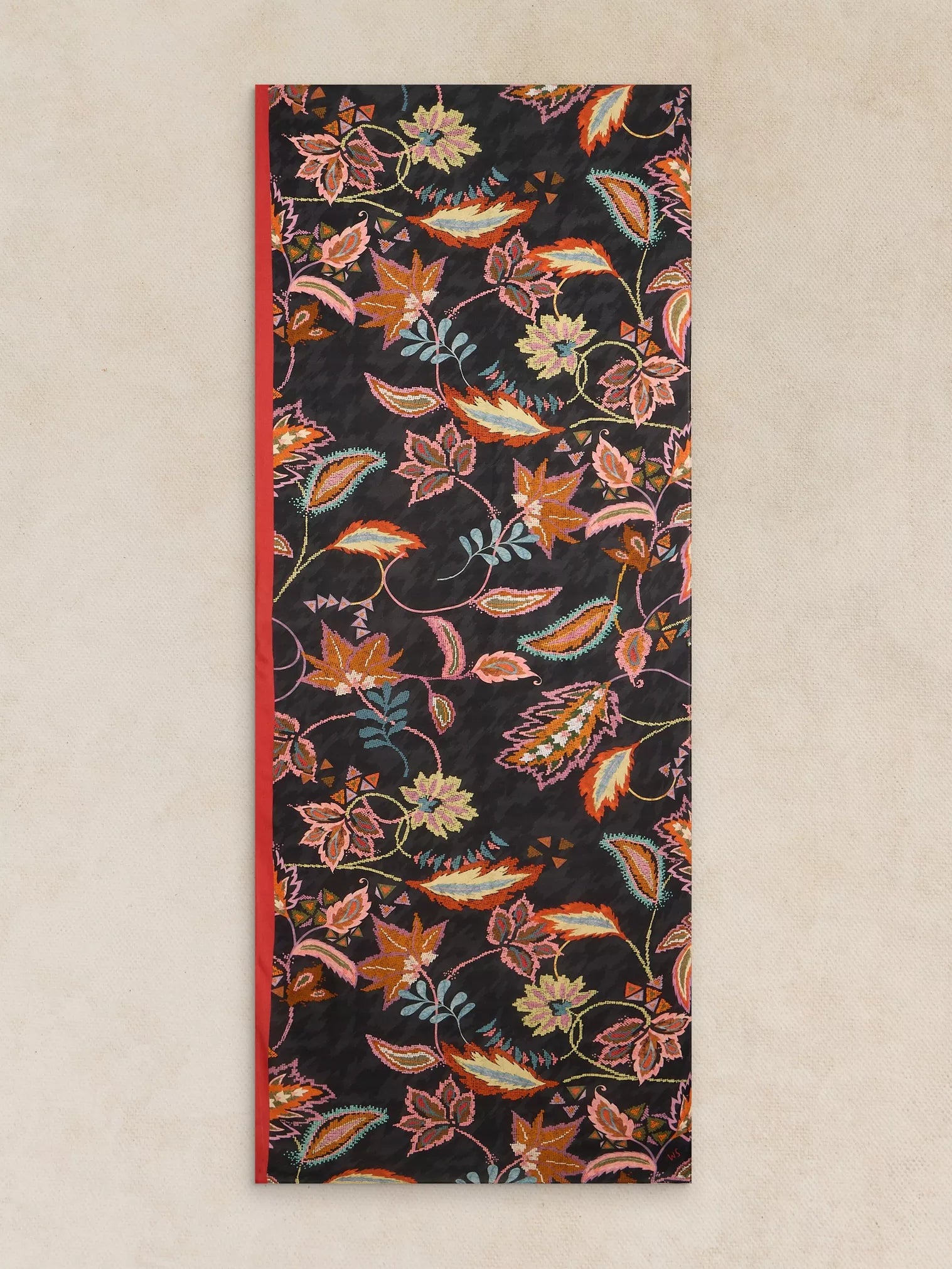 White Stuff Sophie Printed Scarf Black Print