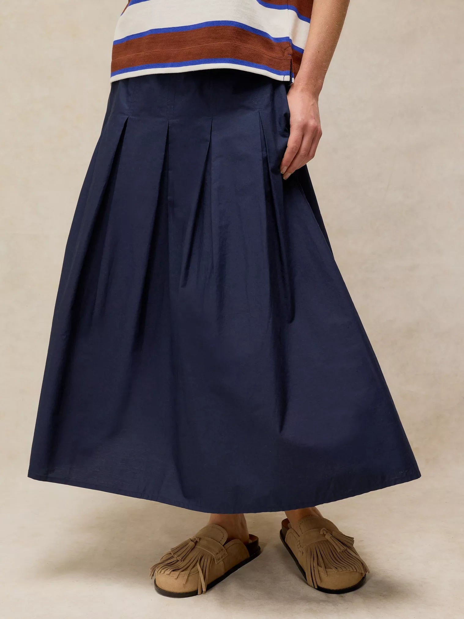 White Stuff Marlowe Midi Skirt Dark Navy