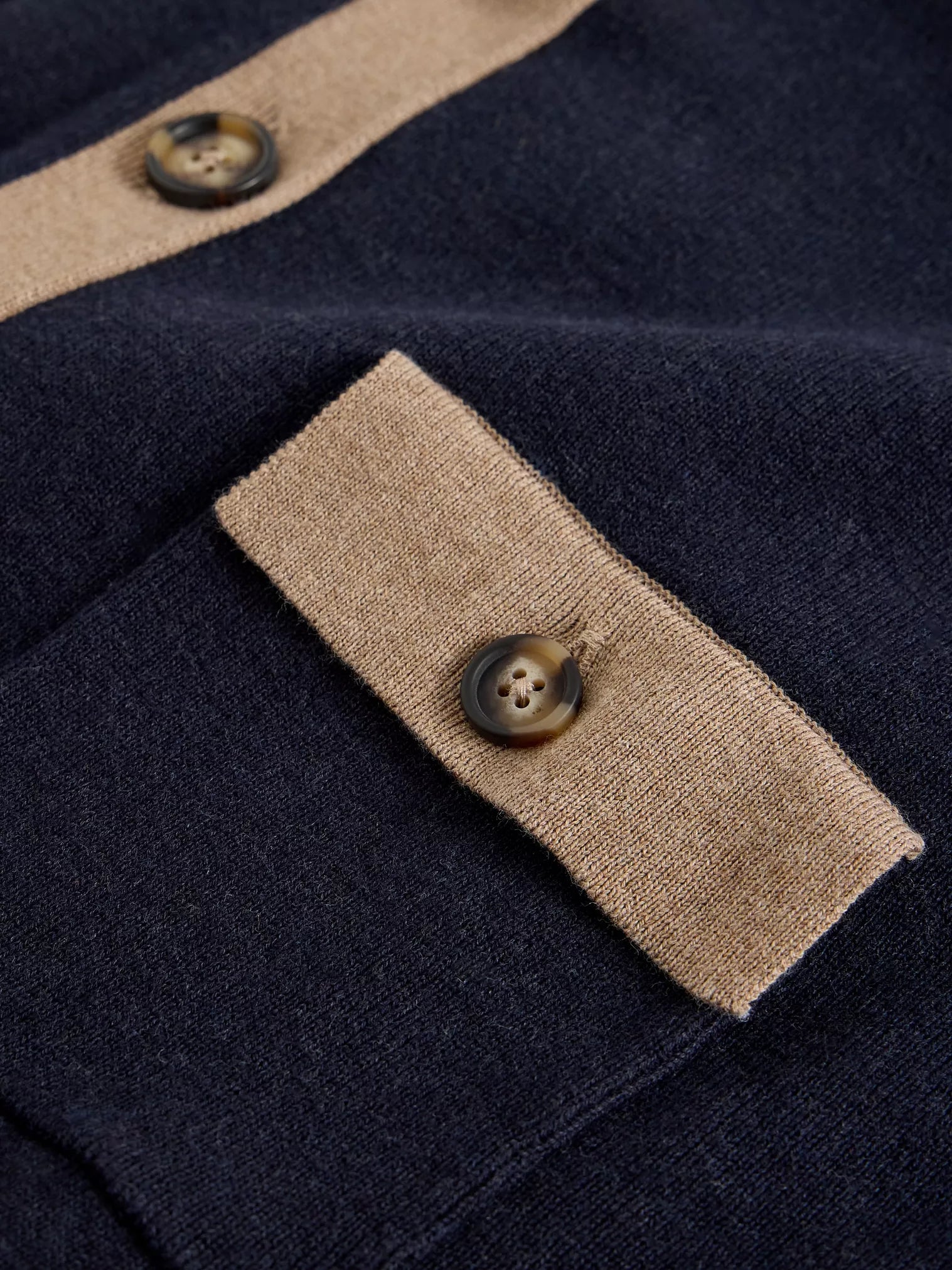White Stuff Charlotte Collar Cardi Navy Multi