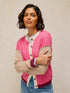 White Stuff Sansa Colourblock Cardi Pink Multi