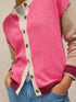 White Stuff Sansa Colourblock Cardi Pink Multi