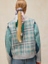 White Stuff Argyle Check Cardi Blue Multi