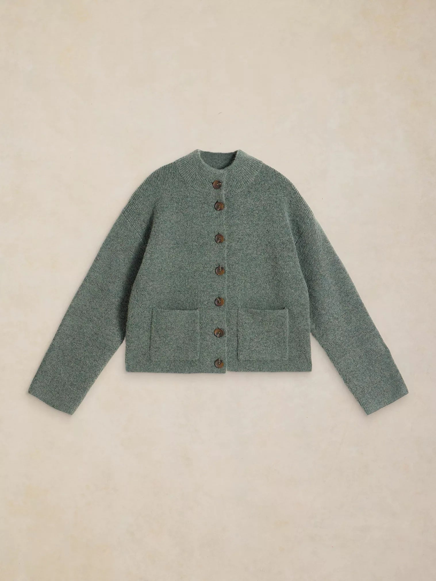 White Stuff Margot Cardi Dark Green