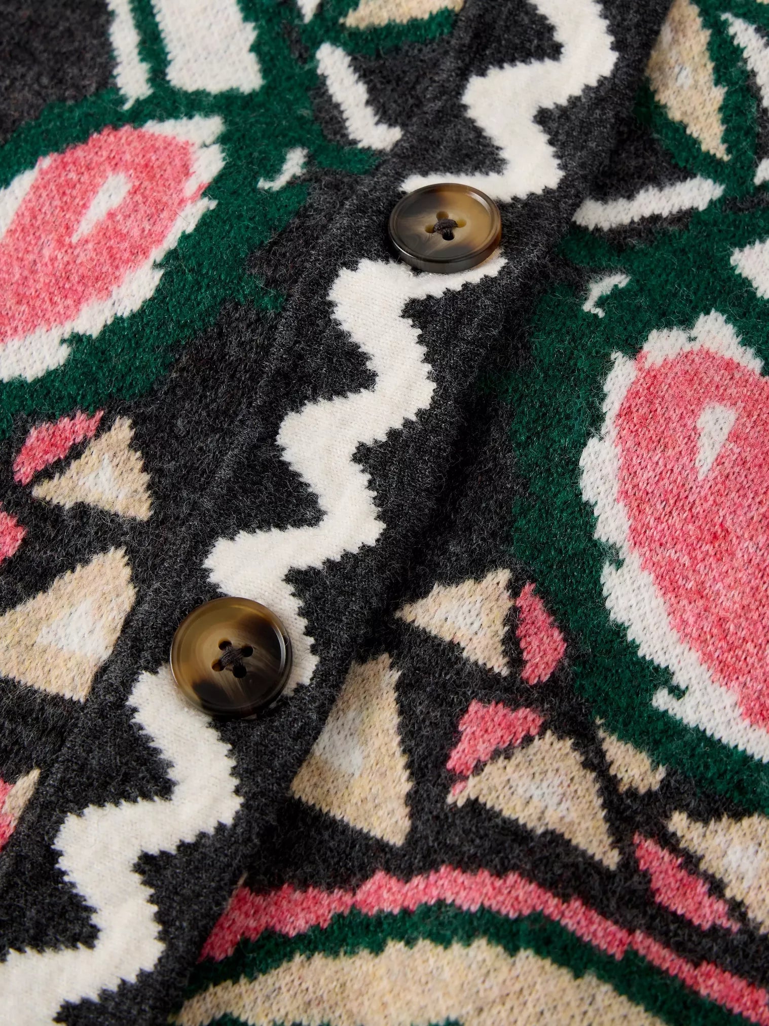 White Stuff Nomad Knit Jacket Grey Multi