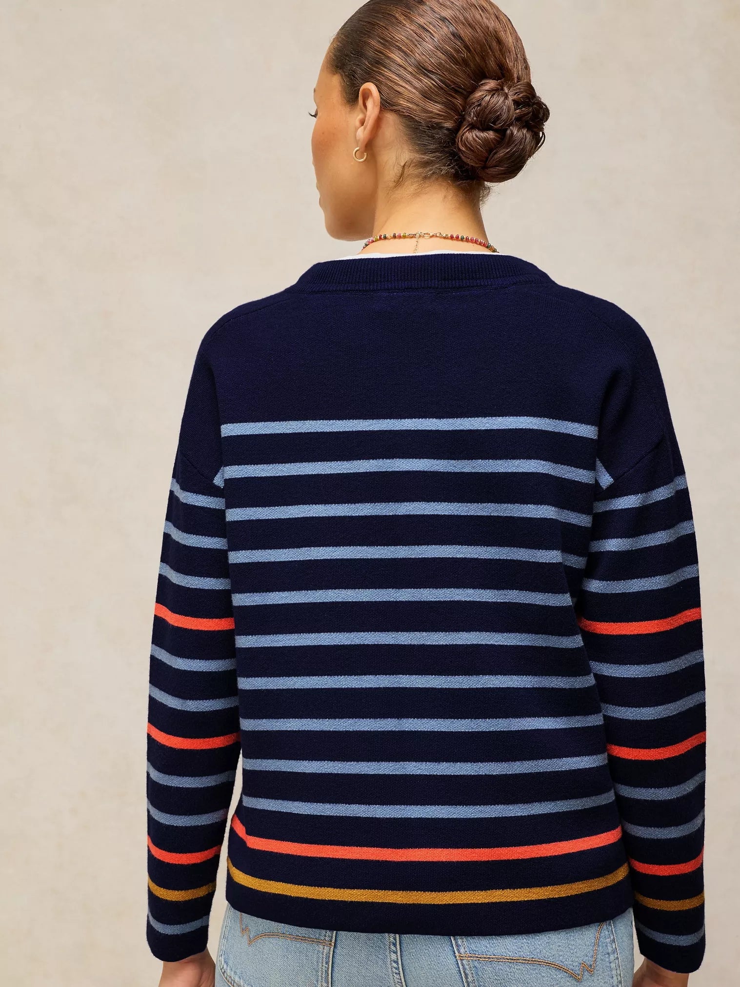 White Stuff Carla Jumper Navy Multi