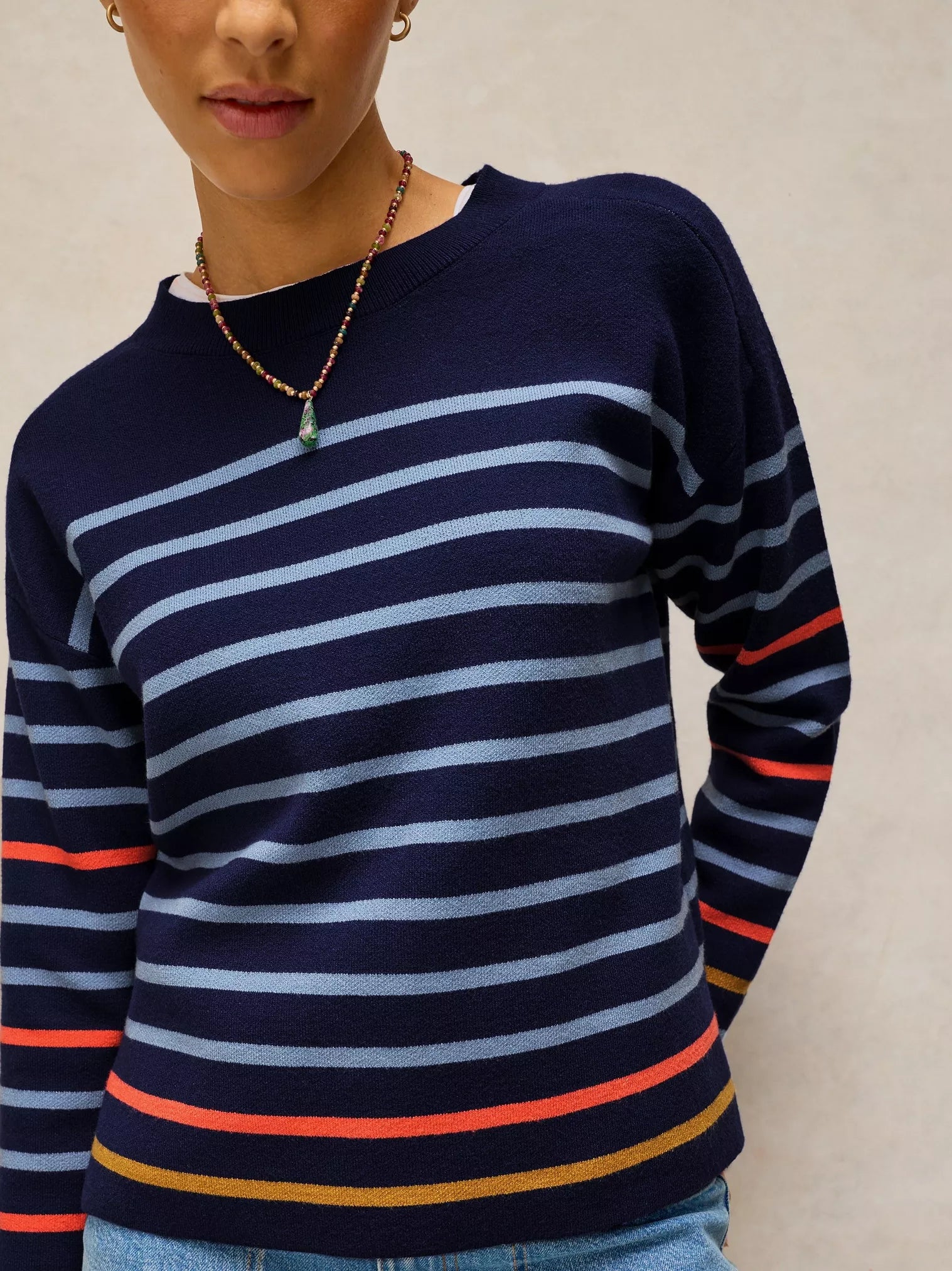 White Stuff Carla Jumper Navy Multi