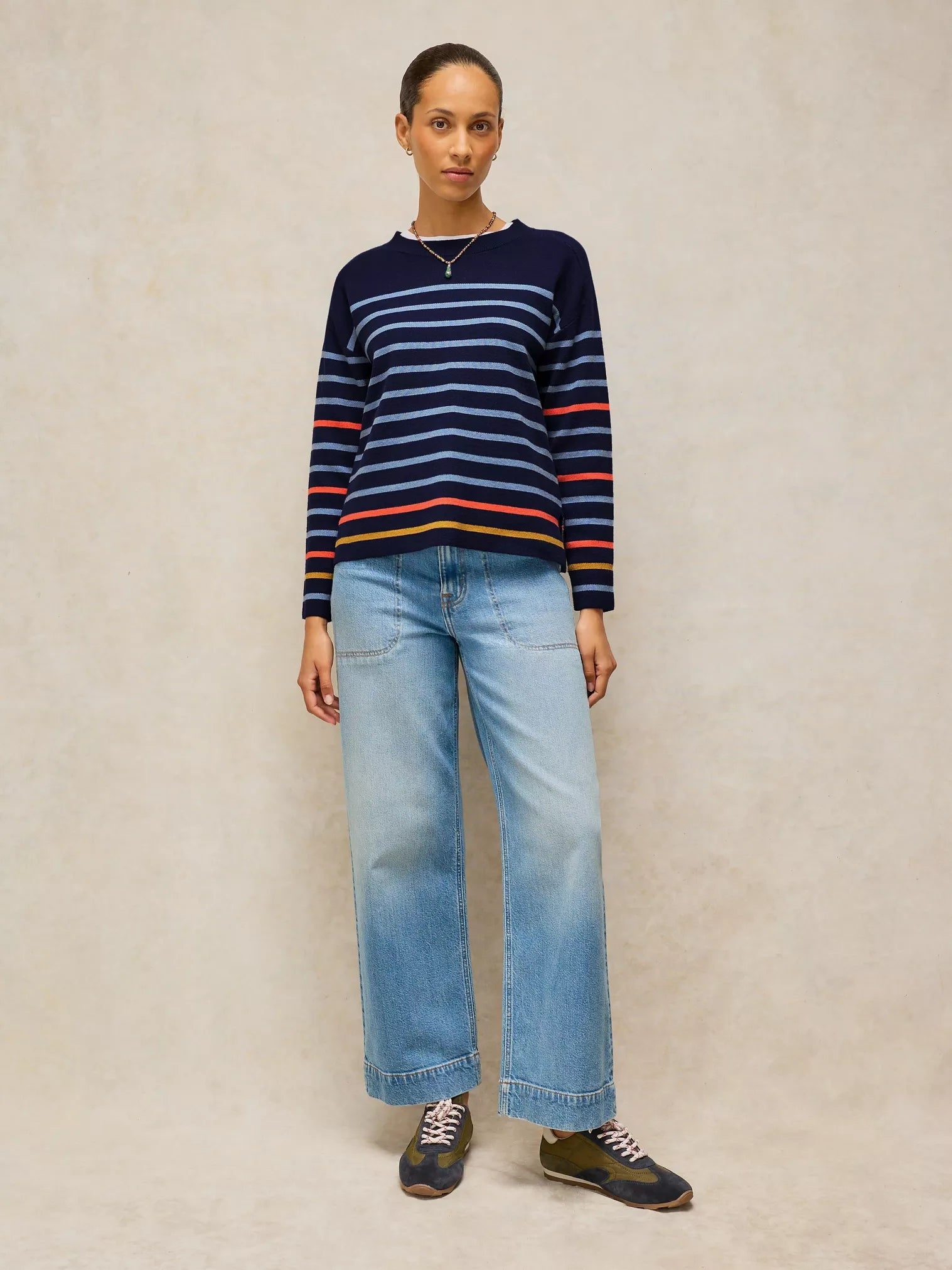 White Stuff Carla Jumper Navy Multi