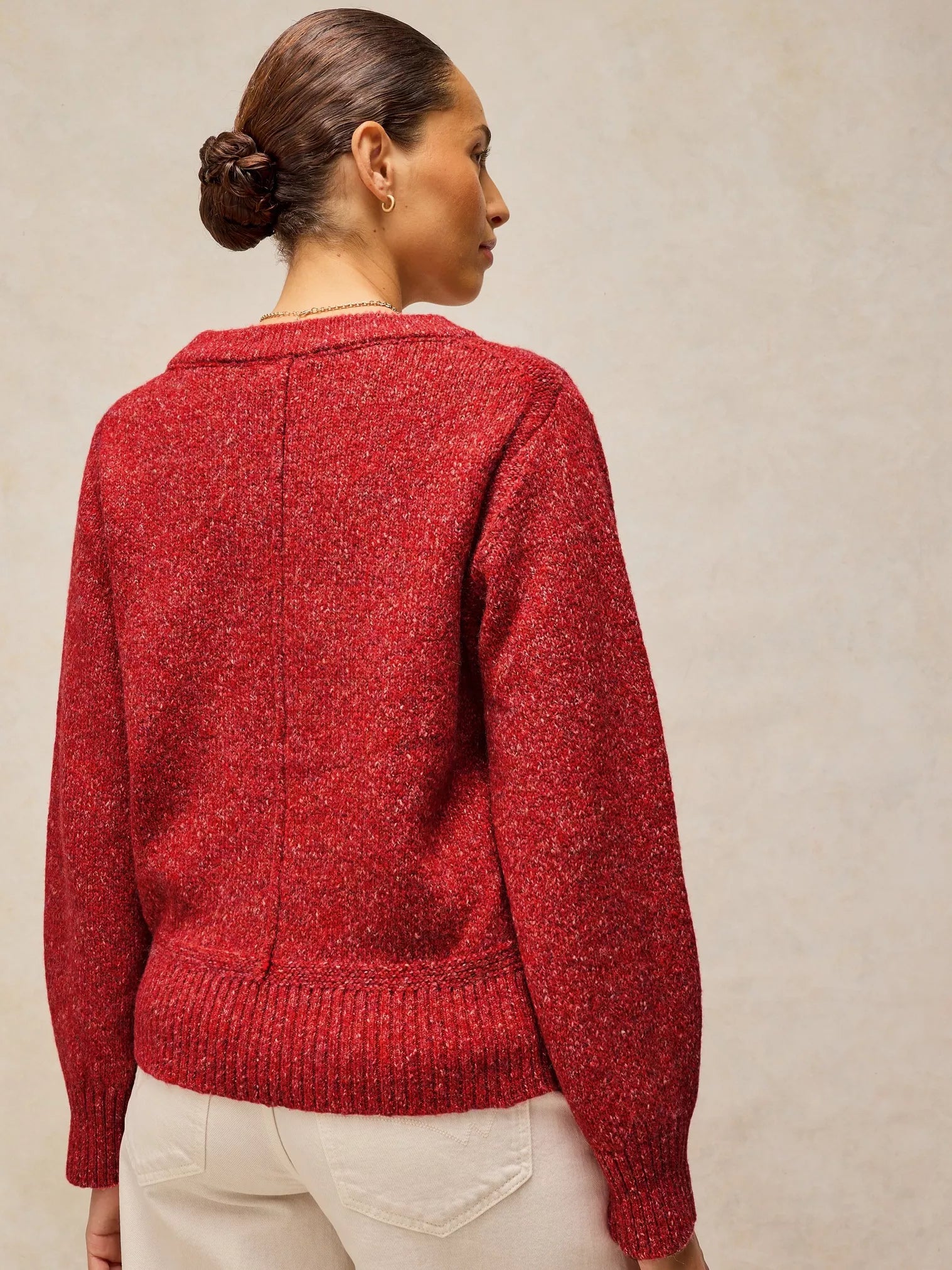 White Stuff Lucie Crew Neck Jumper Bright Red