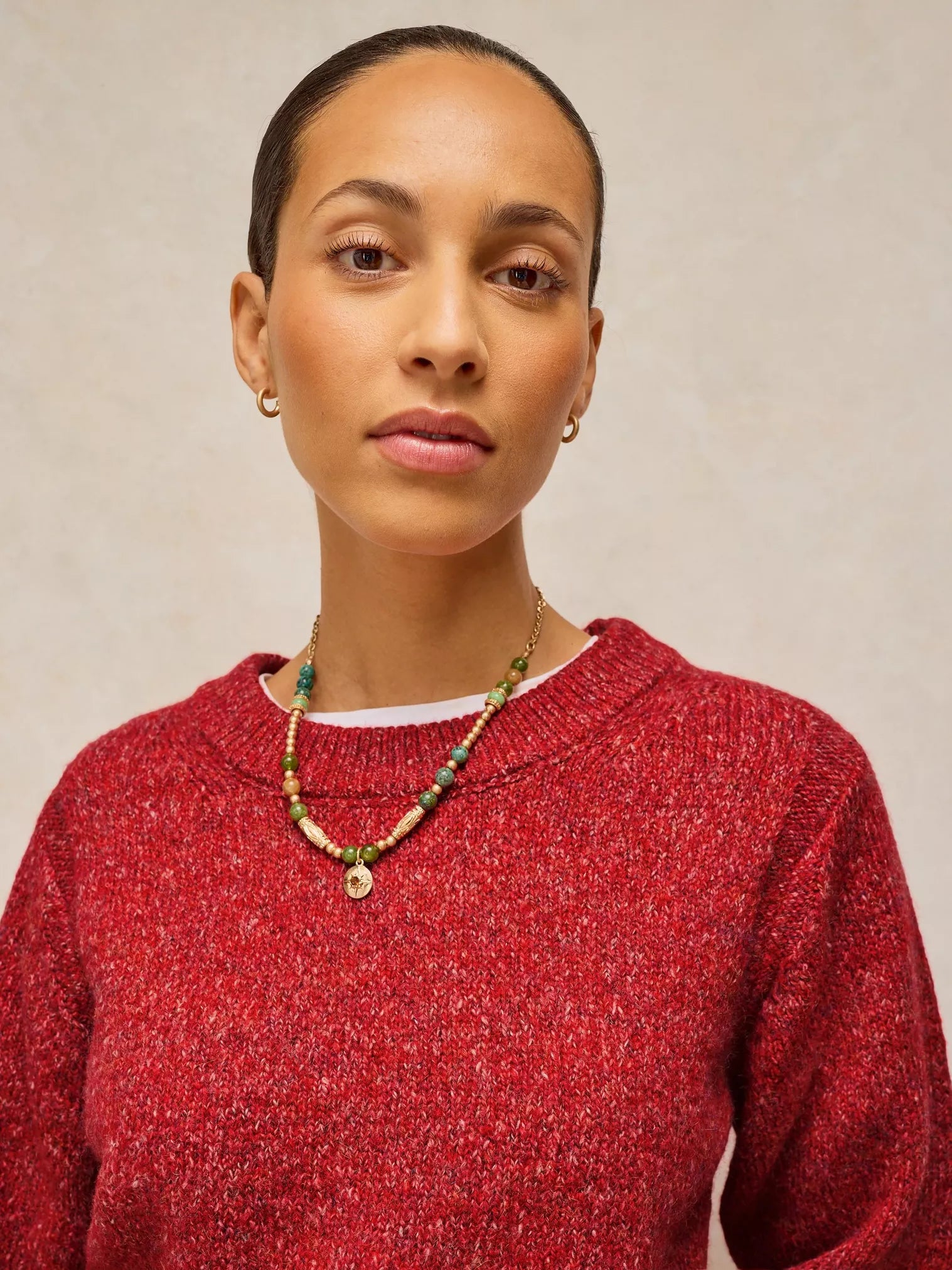 White Stuff Lucie Crew Neck Jumper Bright Red