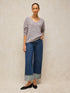 White Stuff Texture V Neck Jumper Light Natural