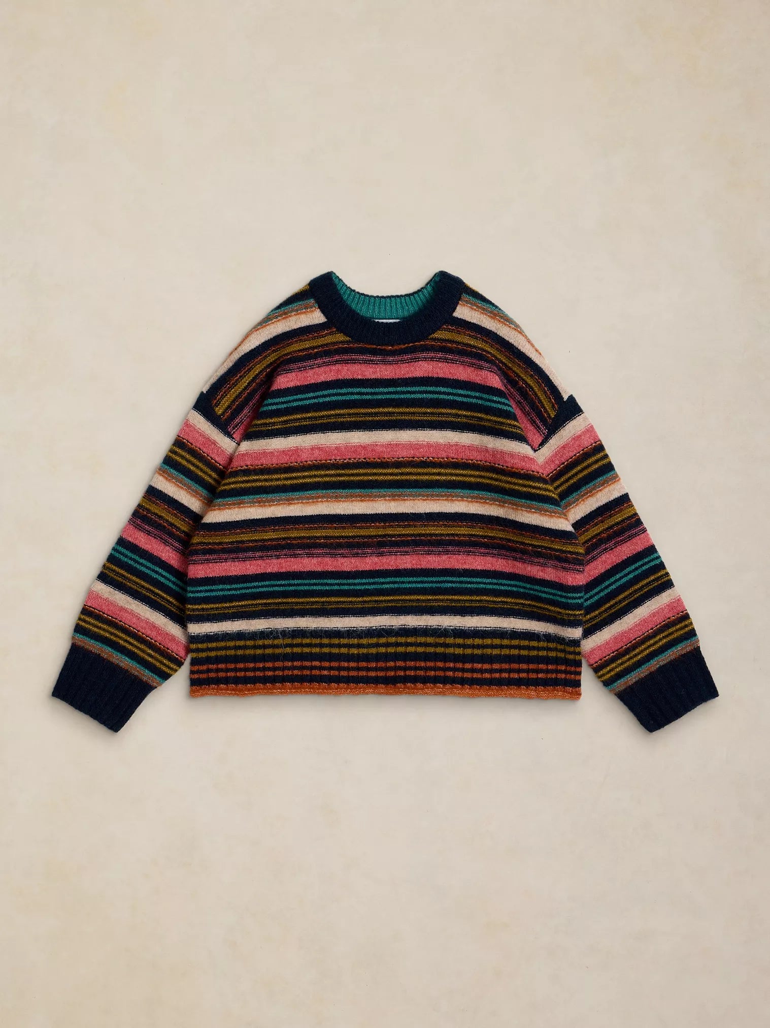 White Stuff Florence Stripe Jumper Navy Multi