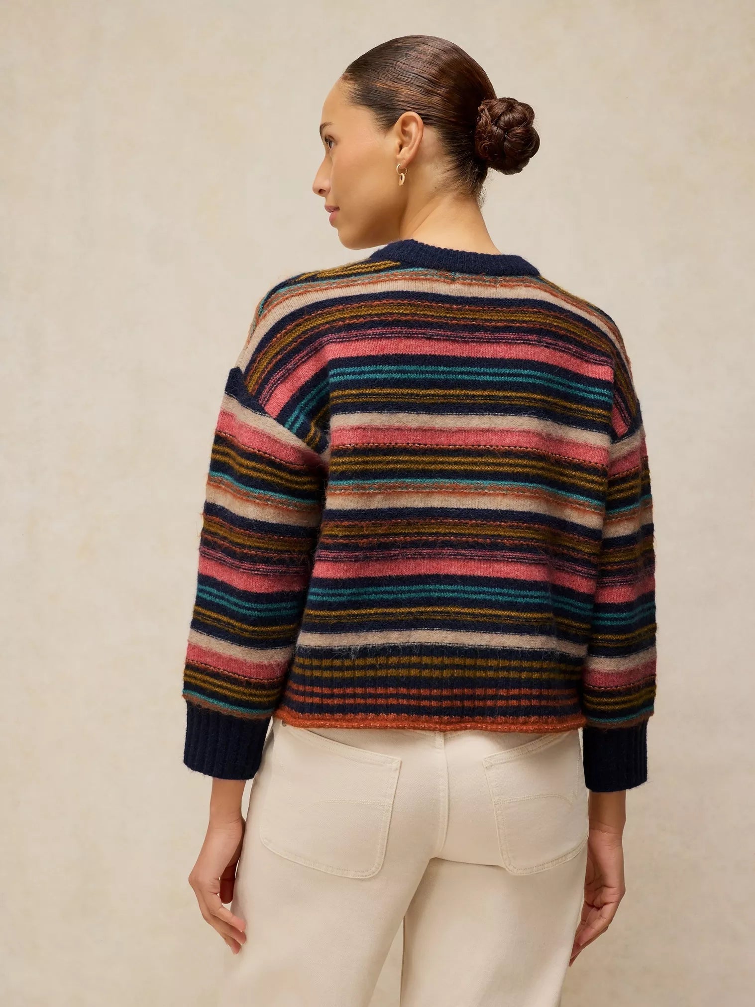 White Stuff Florence Stripe Jumper Navy Multi