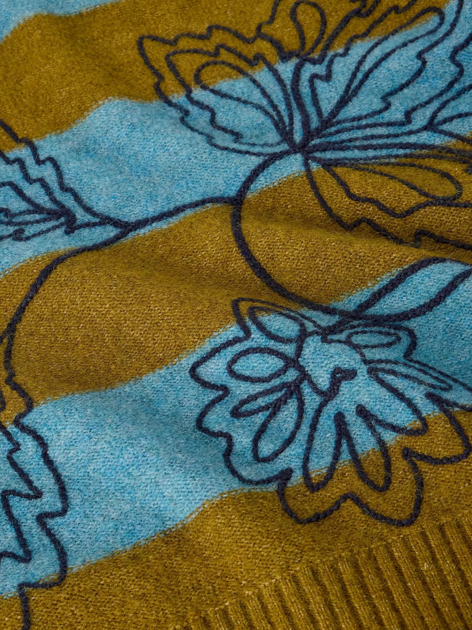White Stuff Emma Embroidery Stripe Jumper Blue Multi