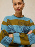 White Stuff Emma Embroidery Stripe Jumper Blue Multi