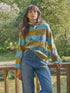 White Stuff Emma Embroidery Stripe Jumper Blue Multi