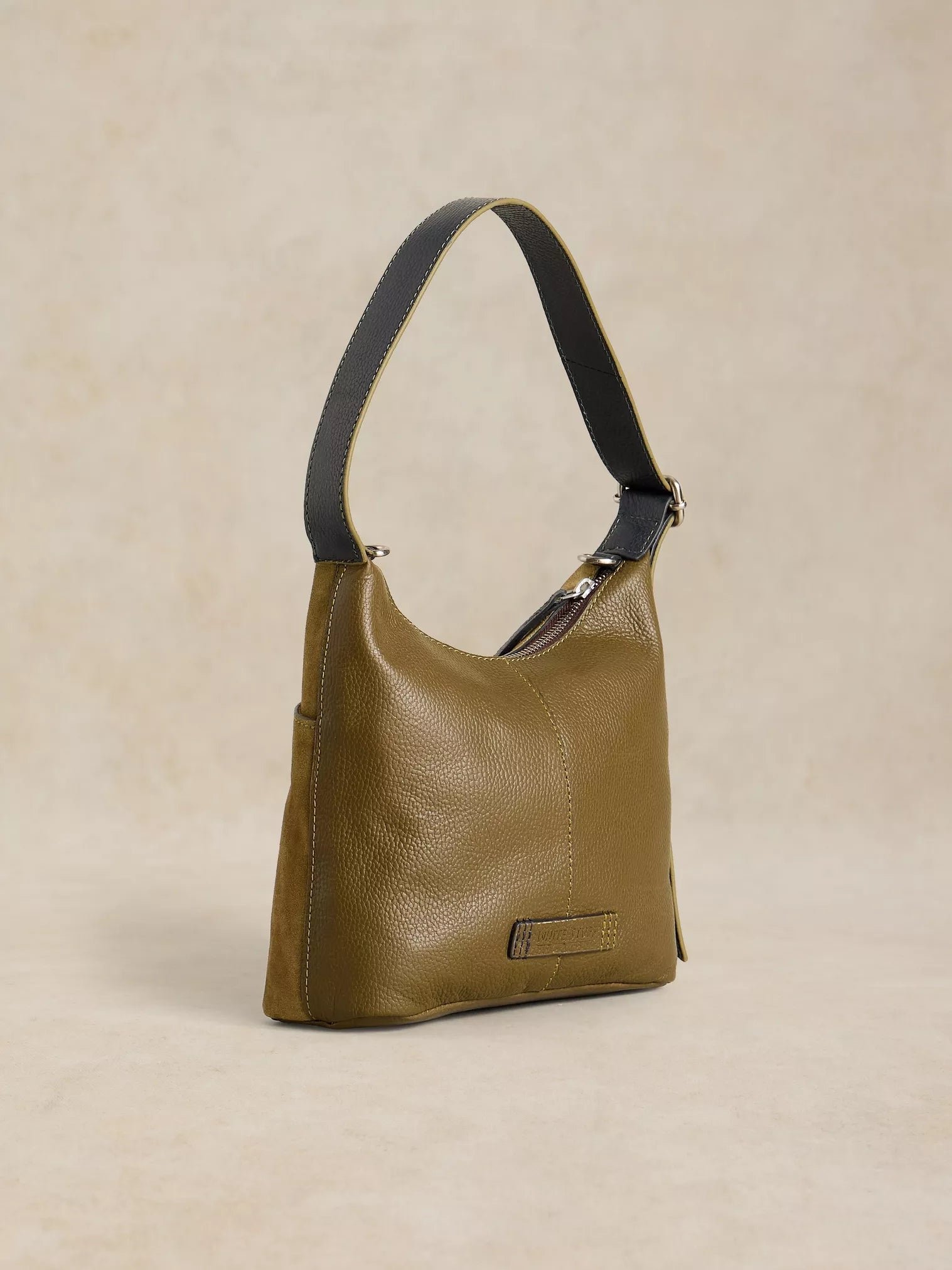 White Stuff Mini Sophia Suede Crossbody Khaki Green