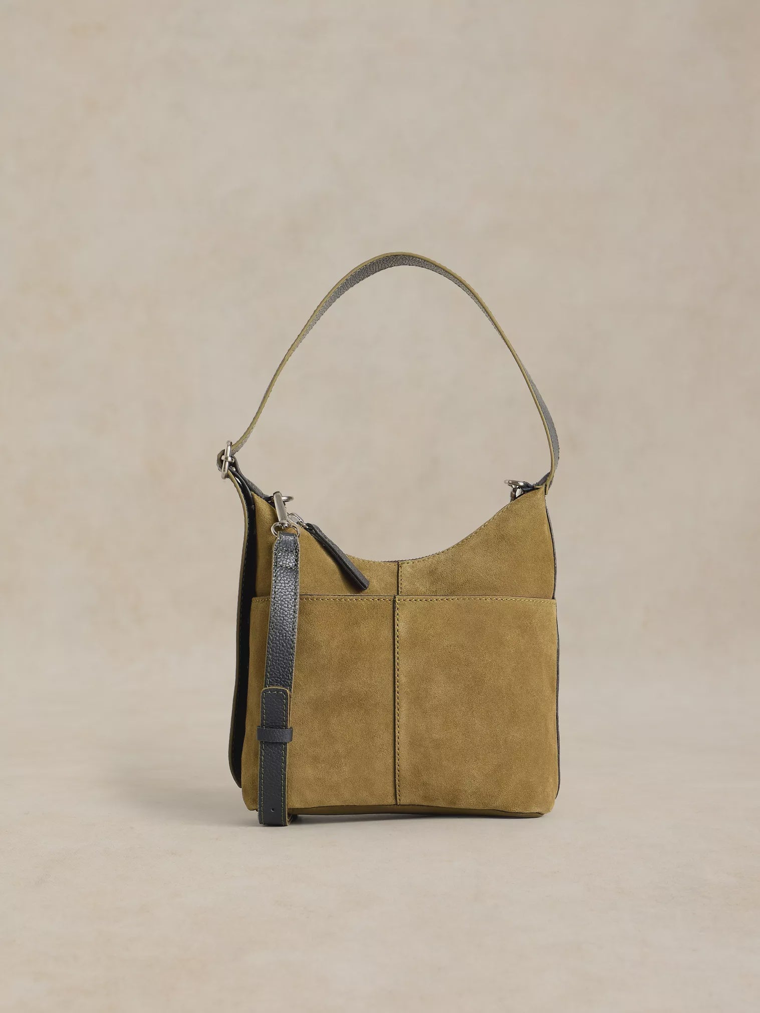 White Stuff Mini Sophia Suede Crossbody Khaki Green
