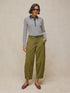 White Stuff Adeline Utility Barrel Trouser Khaki Green