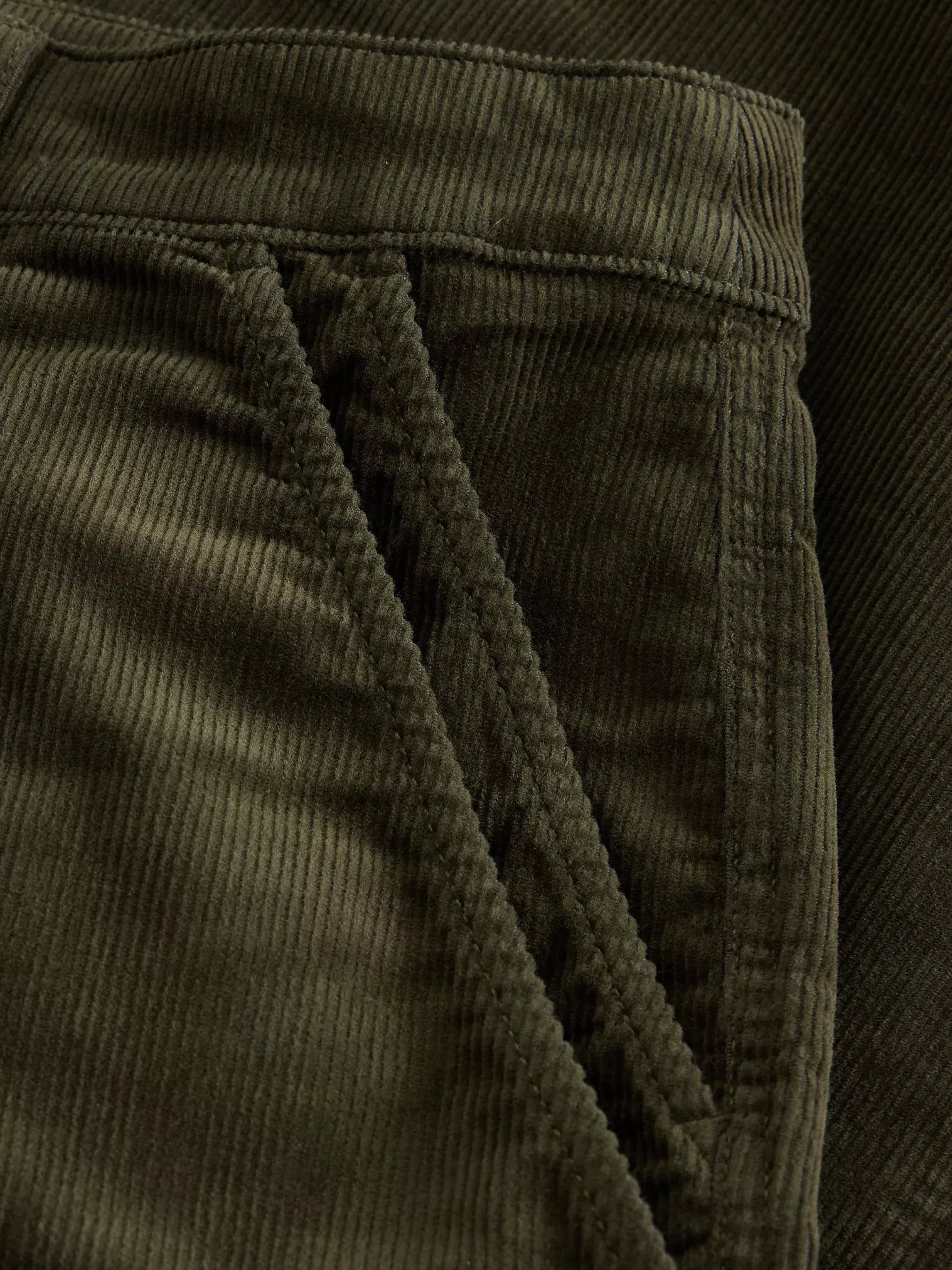 White Stuff Twister Cord Trouser Khaki Green
