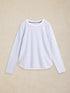 White Stuff Clara Ls Texture Tee White Multi