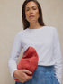 White Stuff Clara Ls Texture Tee White Multi