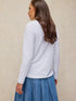 White Stuff Clara Ls Texture Tee White Multi