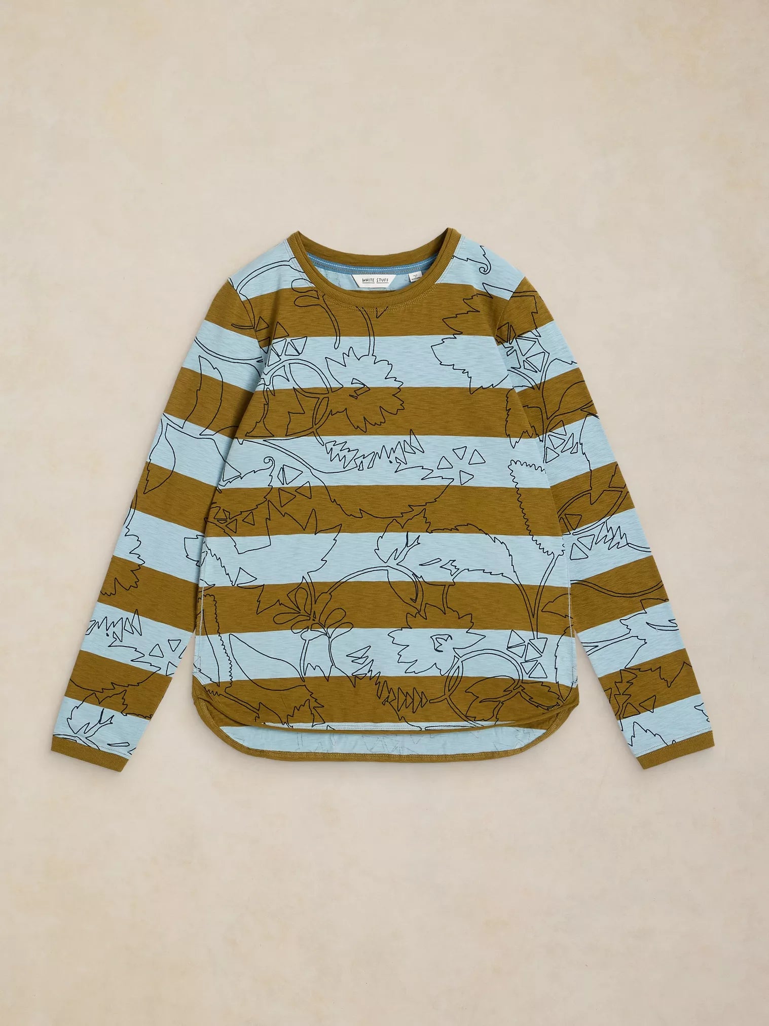 White Stuff Clara Stripe Ls Tee Blue Multi