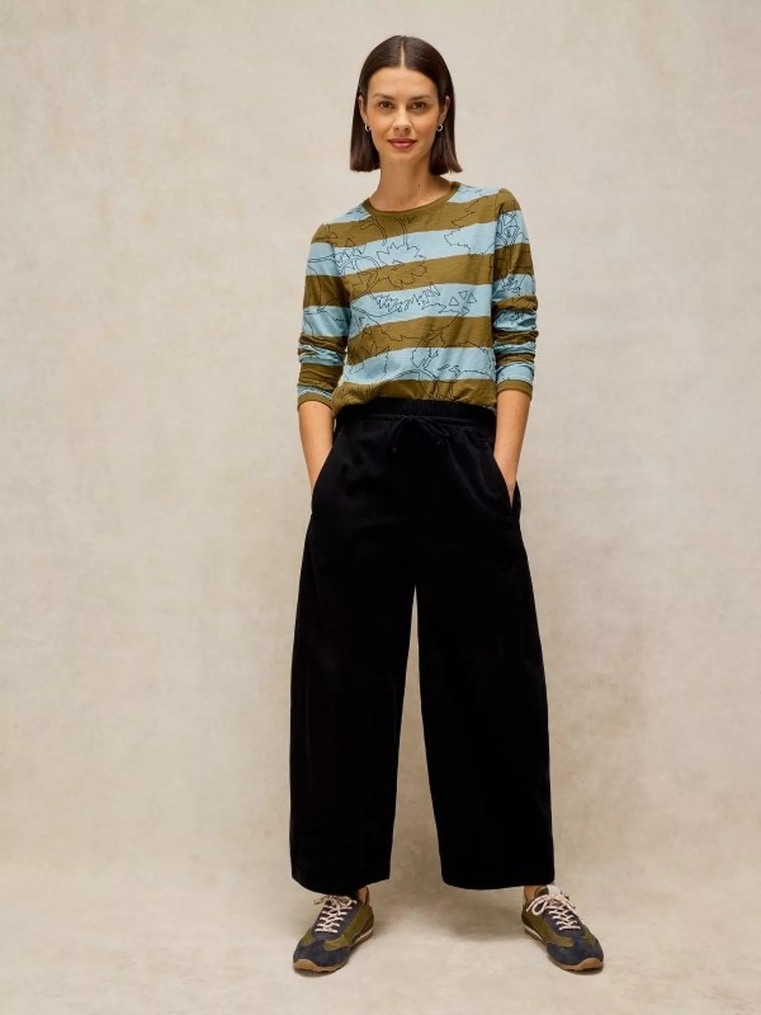 White Stuff Clara Stripe Ls Tee Blue Multi