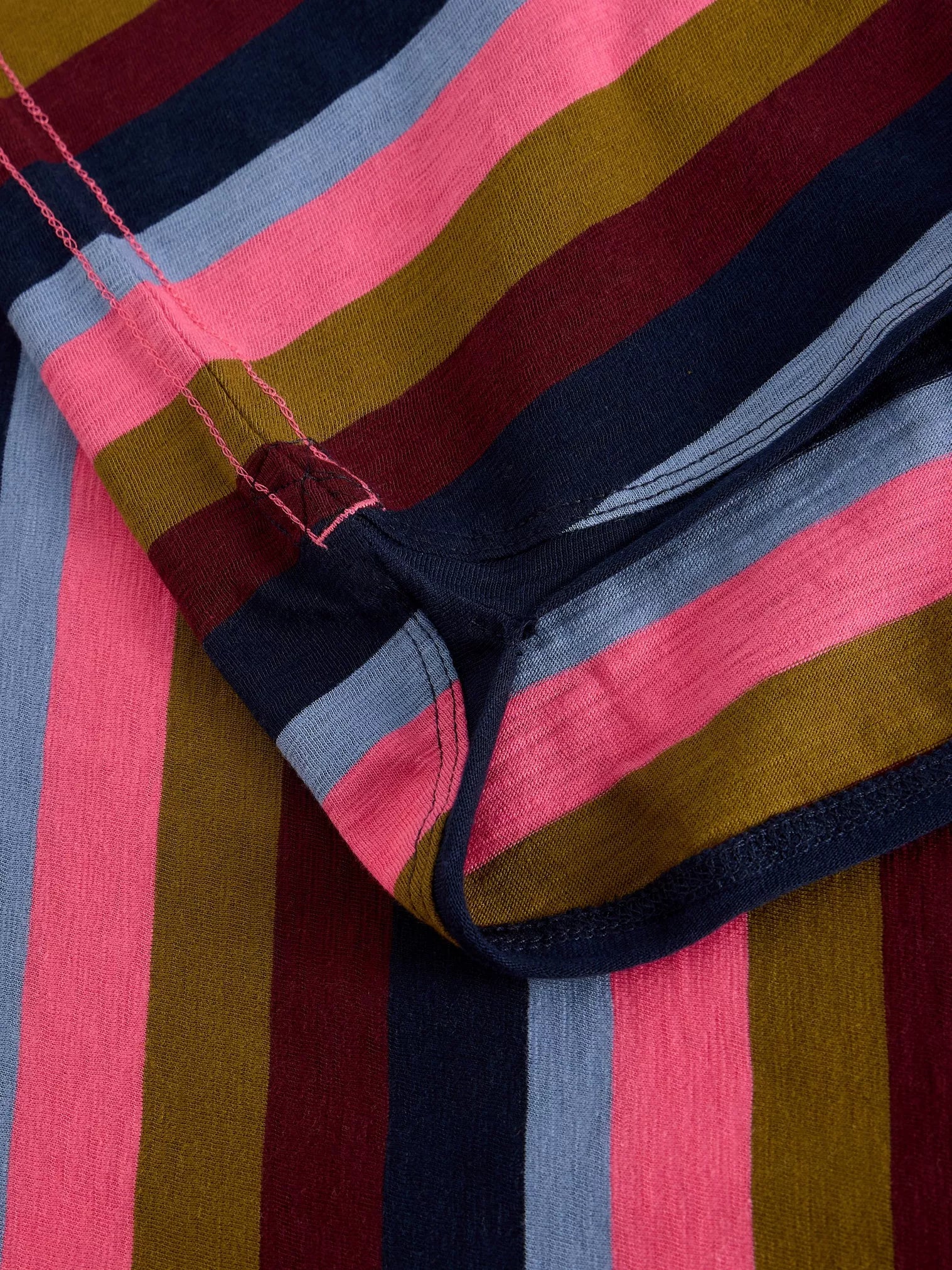 White Stuff Clara Stripe Ls Tee Pink Multi