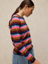 White Stuff Clara Stripe Ls Tee Pink Multi