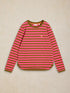 White Stuff Clara Stripe Embroidered Tee Pink Multi