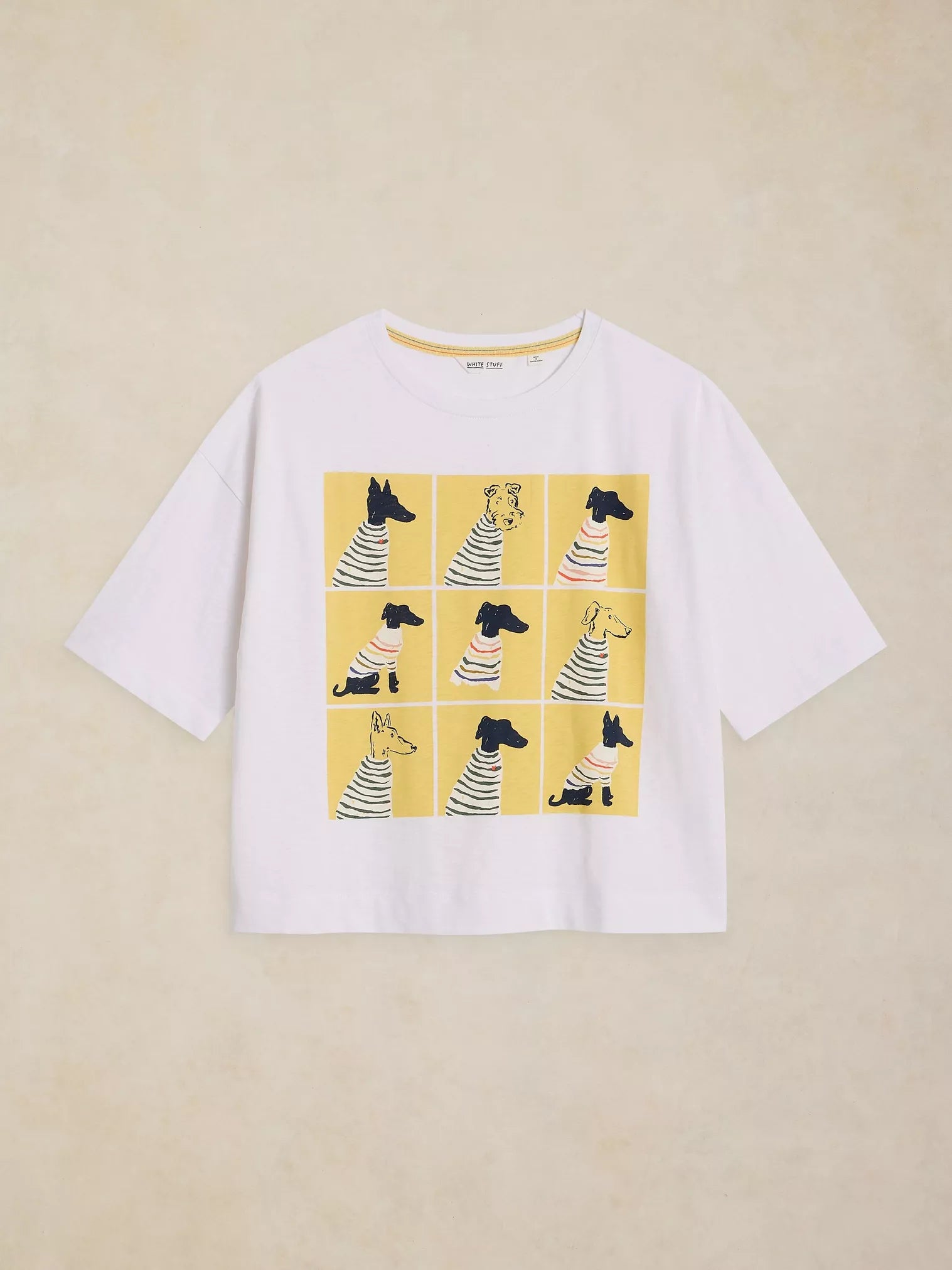 White Stuff Katya Graphic Tee White Print