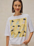 White Stuff Katya Graphic Tee White Print