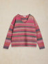 White Stuff Spacedye V Neck Jumper Pink Multi
