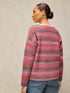 White Stuff Spacedye V Neck Jumper Pink Multi