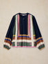 White Stuff Lana Print Top Navy Print
