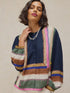 White Stuff Lana Print Top Navy Print