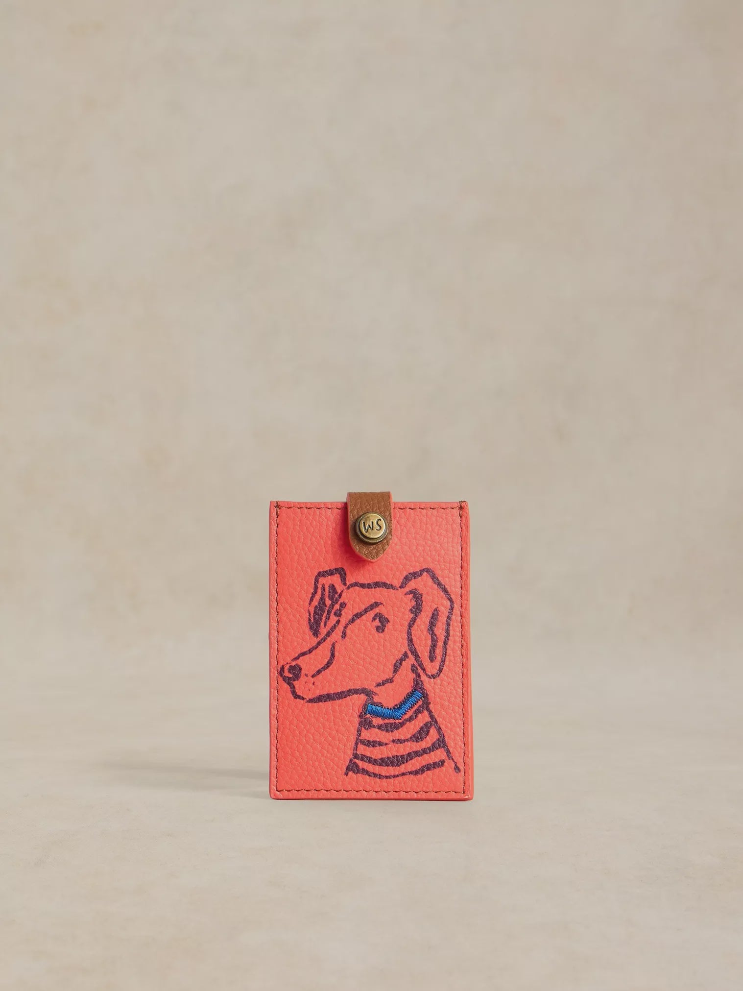 White Stuff Pet Pals Card Holder Mid Red
