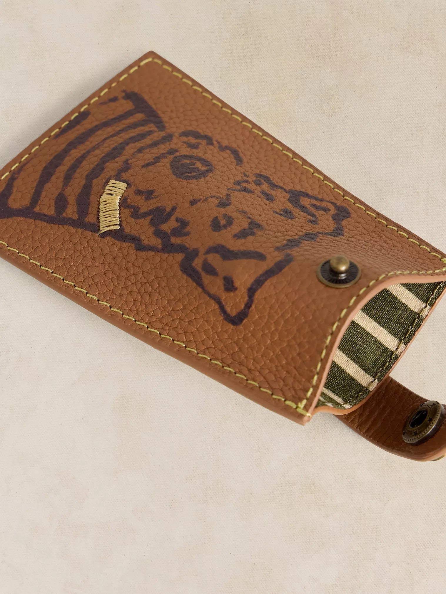 White Stuff Pet Pals Card Holder Mid Tan