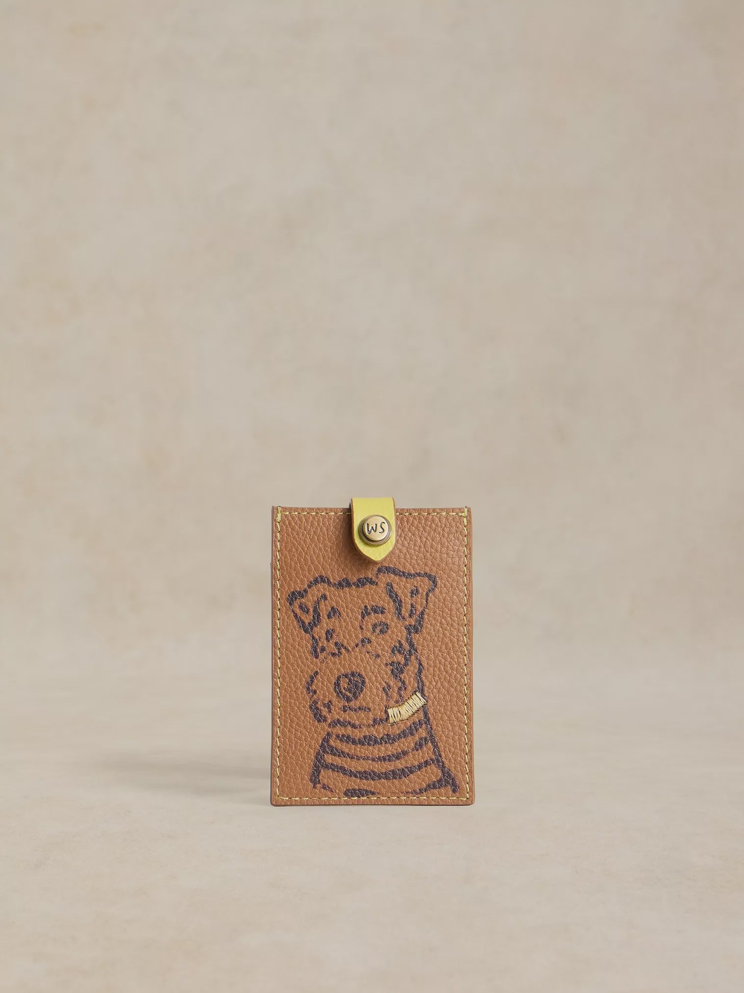 White Stuff Pet Pals Card Holder Mid Tan
