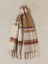 White Stuff Shelley Brushed Check Scarf Natural Multi