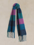 White Stuff Shelley Brushed Check Scarf Navy Multi