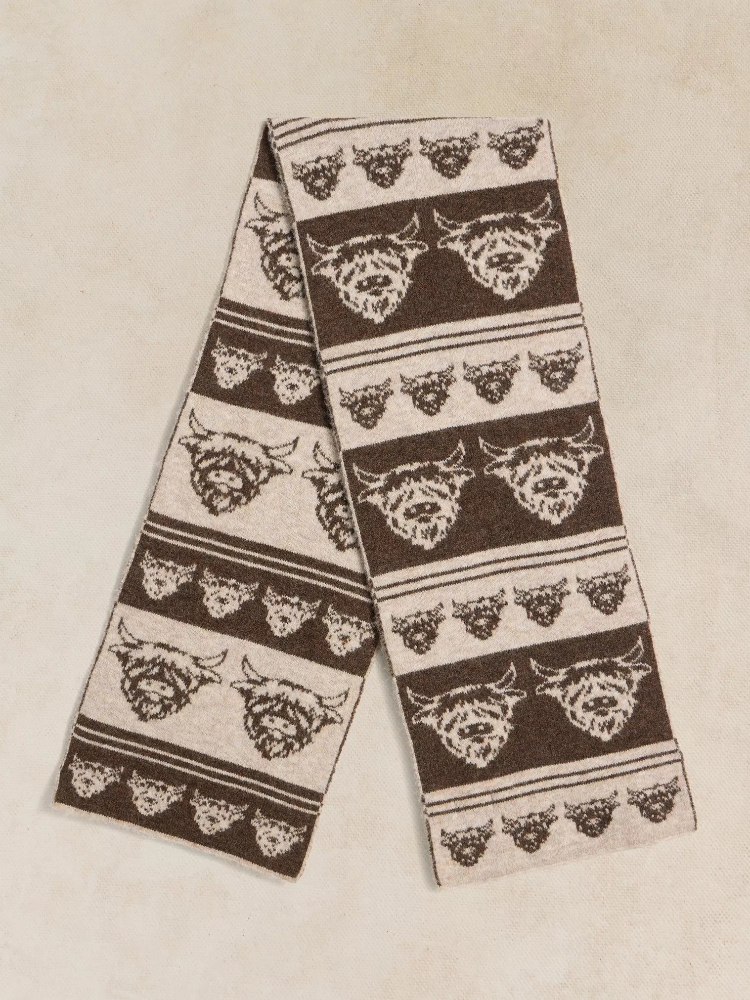 White Stuff Cow Jacquard Scarf Natural Multi