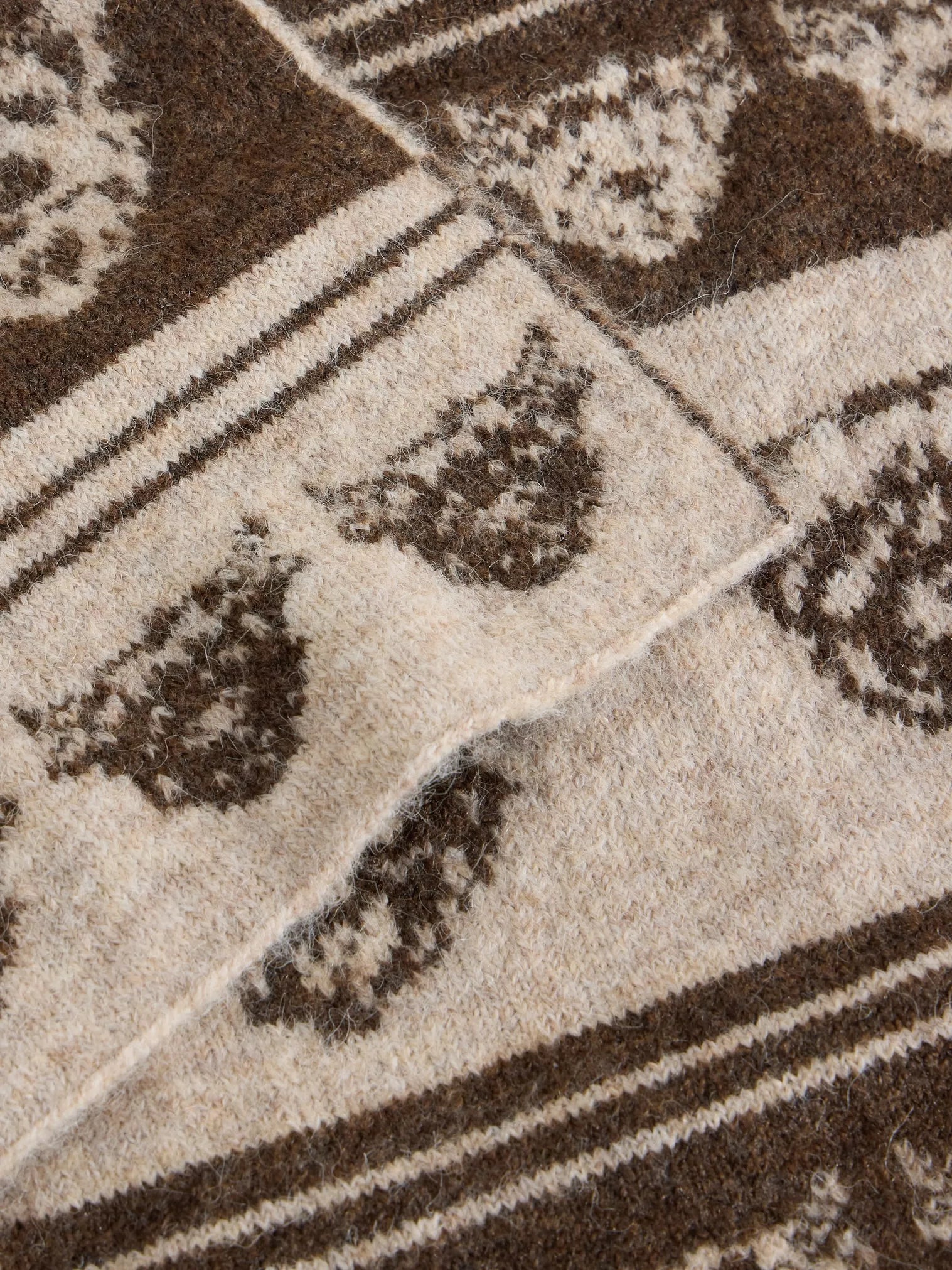 White Stuff Cow Jacquard Scarf Natural Multi