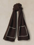 White Stuff Whipstitch Scarf Dark Brown