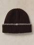 White Stuff Whipstitch Beanie Dark Brown